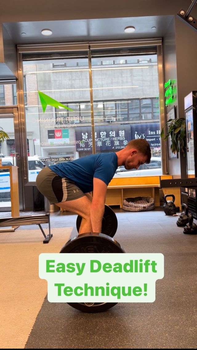 Level Up Deadlifts Properly!

The hip hinge is one of the most commonly butchered movements in all gyms and weight rooms.

It’s not an easy movement to get good at, and most people go right into the advanced barbell lifts before honing in on the fundamentals.

One of the most common complaints we get is low back pain or injury due to deadlifting improperly. 

Here is the progression we use that allows us to level up our deadlifts properly, making sure we become competent at each step before moving into the more advanced barbell lifts. 

With the proper progression, our members usually do not have to think too much about technique with the more advanced lifts. 

All the practice done with the fundamentals carries over, leading to awesome technique done easy!

1. Med Ball Good Morning - can use any light weight held to your chest. Push hips back keeping the chest from folding over. Think of pushing hips back instead of going down with your chest. Should feel HAMSTRINGS. 

2. KB Romanian Deadlift - same movement as the good morning except now with a KB in our hands. Think of pushing hips back instead of putting KB down. 

3. KB Deadlift - same as Romanian deadlift except with a bit more bend in the knees to recruit GLUTES. 

4. DB Romanian Deadlift - DB’s allow us to mimic the hand position of the Barbell a bit more. You can put DB’s in front of legs are slightly off to the side. 

5. Barbell Romanian Deadlift - same as DB’s but now use a barbell!

6. Trap Bar Deadlift - the first movement we do from a dead stop off the ground. Sit hips back and bend knees a bit to get hands to the bar. Squeeze armpits, and push feet through floor!

7. KB Swing - the first explosive movement of the hip hinge progression. Push hips back with the KB, drive through feet and lock out the top just like any deadlift position. Keep alignment for continuous reps with power and speed!

8. Conventional BB Deadlift - similar set up as the Trap Bar Deadlift, except now hands are in front. Keep Barbell close, squeeze armpits, and push feet through floor!

Happy deadlifting! 💪💪👊👊
-
#upfittrainingacademy #deadlifts #hiphinge #hiphingetechnique #deadlifttechnique #properdeadlift #hamstrings